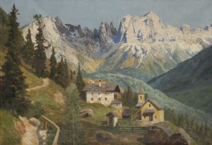 Alois Arnegger (Wien, 1879 - 1963) - Blick auf die Dolomiten