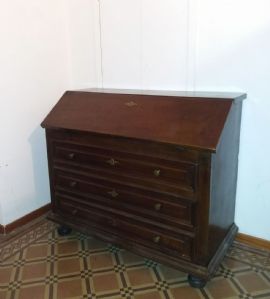 Piedmontese walnut drop-front desk