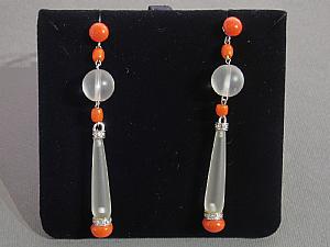 Rock crystal earrings