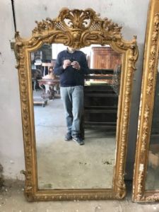 Elegant Charles X Mirror Gilded with Gold Leaf - Restored (work in progress)_car 1960