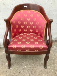 Eleganter Sessel Karl X aus Mahagoni - Erhalten_car 1988