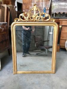 Louis Philippe mirror with crest - Restored (work in progress)_car 2051