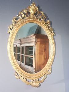 Late 19th century French oval mirror