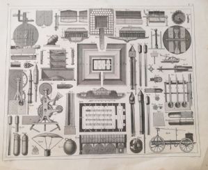 Stampa raffigurante macchine da illustrazioni si libri cm.24 x 31