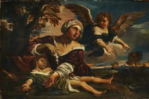 Agar e Ismaele confortati dall'angelo:  Pier Francesco Mola (1612-1666) 