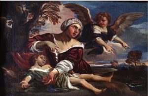Hagar und Ismael werden vom Engel getröstet