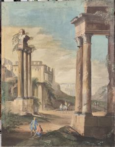 Paesaggio con rovine. Paltronieri Pietro (1673-1741)