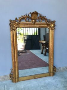 Charles X mirror with crest - Restored (work in progress)_car 2138