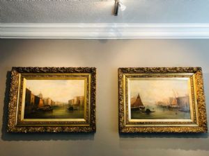 Ein äußerst seltenes Paar Veduten von Venedig aus dem 19. Jahrhundert