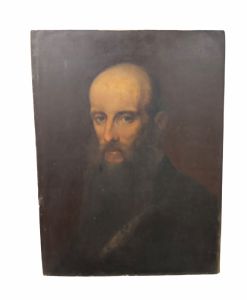 Dipinto ad olio su cartone firmato e datato "F. C. Welsch 1885"