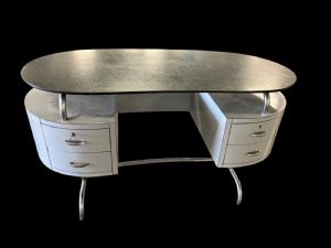 Desk with green marble top