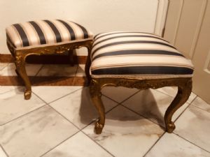 Pair of gilded Venetian stools