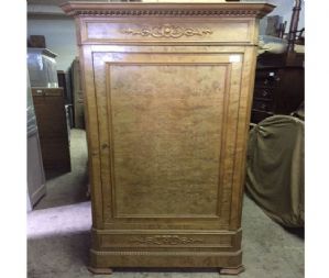 Antique Elm Wood Cabinet/Display Case - Restored (work in progress)_car 482