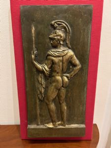 2 Bronze reliefs depicting ARIANA & HERMES