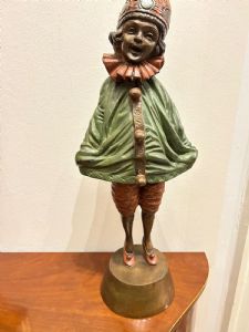 Scultura di rame dipinto, raffigurante un "ARLECHINO"