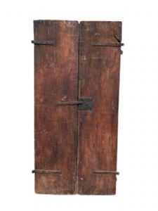 Porte à 2 battants en noyer avec quincaillerie d'origine, Ombrie - Foto 5