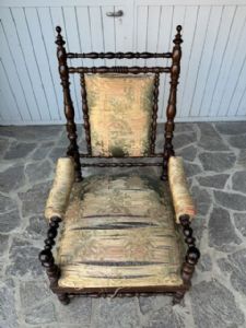 Poltrona in palissandro firmata dall'ebanista genovese "Pietro Speich " - Foto 7