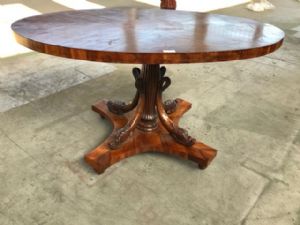 Elegante mesa oval Carlo X - segunda metade do século XIX - Restaurada (em andamento)_car 1757
