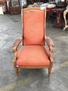 Louis Philippe armchair in blond mahogany - Restored (work in progress) _car 1827