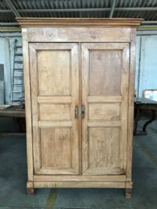 Panelled oak wardrobe with 2 doors - Restored (work in progress)_1884