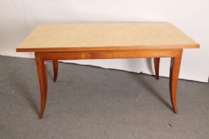 Mid-century Modern Milano table, cherry wood. Vintage design.