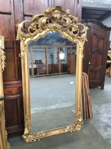 Precious Charles X mirror in wood and pastiglia - Restored (work in progress)_car 1891