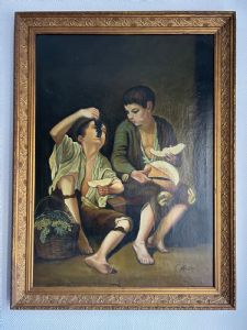 Ölgemälde "Jungen", inspiriert von Bartolomé Esteban Murillo