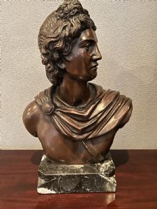 Busto di Alessandro Magno in bronzo