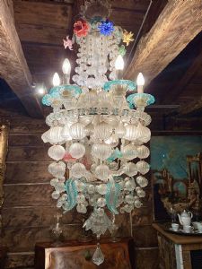 SELTENER MURANO-LÜSTER „A BALA“ MIT NEUN LICHTERN IN FORM EINER WEINTRAUBE
