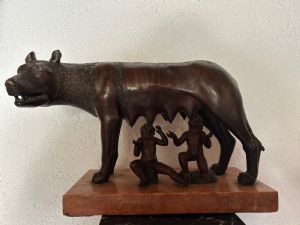 Scultura "LA LUPA", bronzo dell'Ottocento