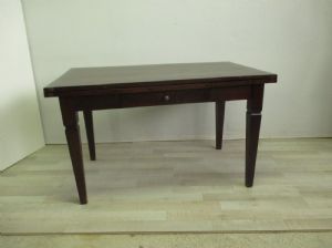 Extendable pull-out table in Louis XVI style walnut - 20th century - desk - extends up to 225 cm!