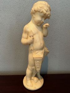 Scultura di marmo bianco "AMOR"