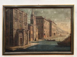 Paesaggio al fiume dell'700
