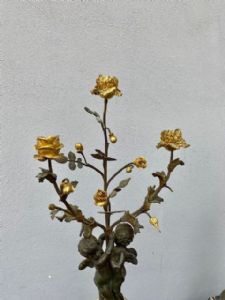 Paire de candélabres en bronze doré - Restauré (en cours) - Foto 5