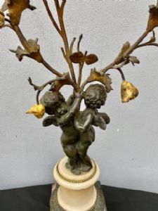 Paire de candélabres en bronze doré - Restauré (en cours) - Foto 7
