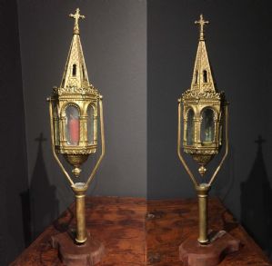 RARE PAIR OF SMALL PROCESSION LANTERNS