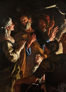 Giovanni Battista Merano (Genua, 1632 – Piacenza, 1698) - Die Verleugnung des heiligen Petrus VERKAUFT