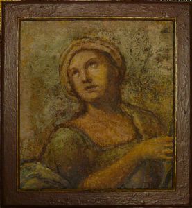 Círculo de Giacomo Cavedoni (1577-1660) "Santa em oração".