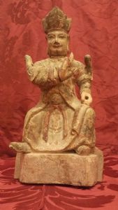 Chinese polychrome wooden sculpture from the 17th century
