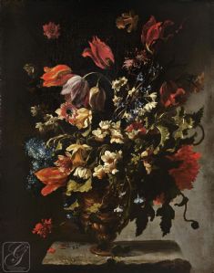 Paolo Porpora (Neapel, 1617 – Rom, 1673) Stillleben mit Blumenvase VERKAUFT