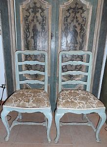 6 Painted Tuscan chairs