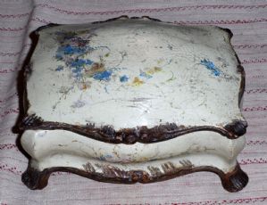 Lackierte venezianische Schmuckschatulle