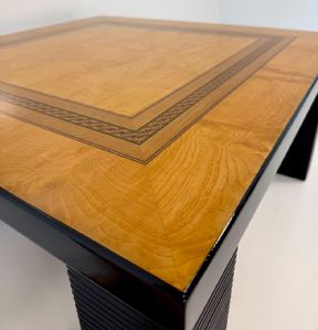 Grande tavolo da caffè componibile  formato da quattro elementi modulari, con intarsi lignei  - Foto 6