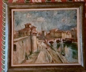 Salvatore Pizzarello " Veduta del Ponte della Fortezza "1937