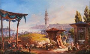 Pasquale Mattei - View of Istanbul with the Beyazit Fire Tower