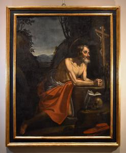 San Girolamo penitente nella grotta, Hendrick de Somer detto Enrico Fiammingo (Lokeren 1602 - Napoli 1655)