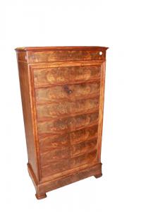 Secretaire francese Stile Luigi Filippo in legno di mogano del 1800
