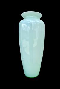 Aquamarinblaue Überfangglasvase. Manufaktur Nason-Moretti. Murano.