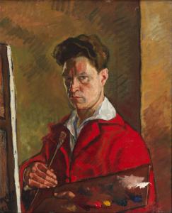 Melkiorre Melis Self-Portrait with Palette (1924)
