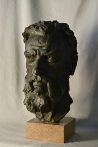 "Autorretrato" - Escultura em bronze de Sandrun